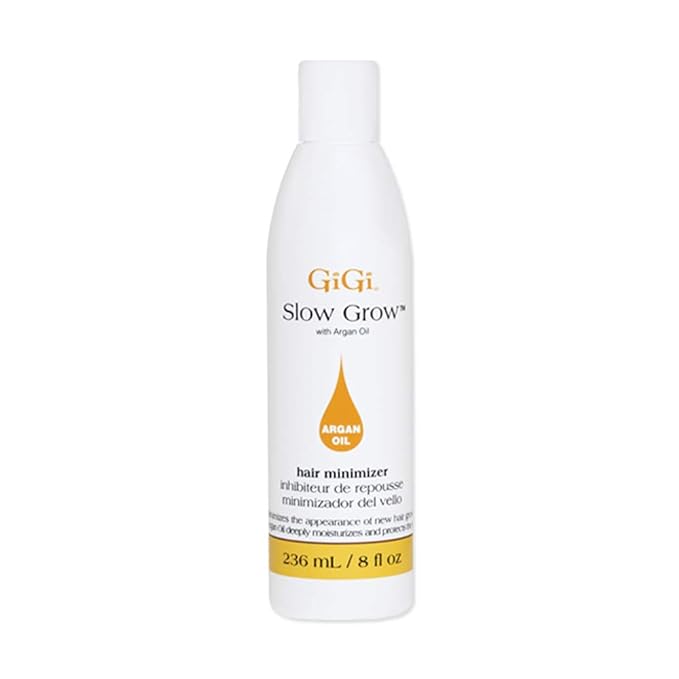 GiGi Post Waxing Treatment, Slow Grow Hair Inhibitor Lotion with Argan Oil, Hair Growth Minimizer for Men and Women, 8 oz, 1 Pack