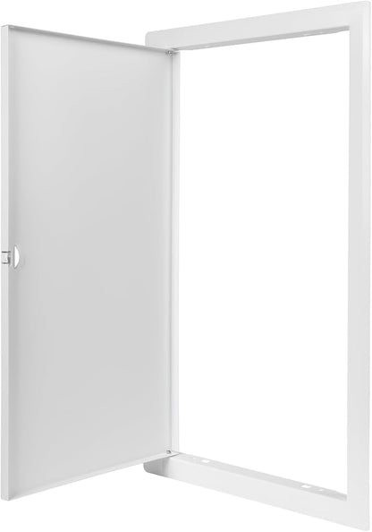 10" x 20" White Metal Access Panel. Service Shaft Door Panel. Plumbing, Electricity, Heating, Alarm Wall Access Panel for Drywall. Bathroom Services Access Hole Cover.
