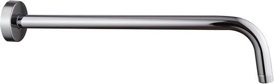 16 Inch Shower Arm with Flange,Stainless Steel 90 Degree Rain Shower Head Extension Arm,Wall-Mounted Shower Head Arm for Fixed Shower Head,Chrome