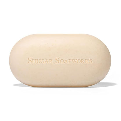Shugar Soapworks Oatmeal & Coconut 5 oz Beauty Bar Soap 8-Pack | Plant-Based Vegan Formula | Sulfate & Paraben Free | Moisturizing Gentle Cleanser with Finely Ground Oatmeal Flakes