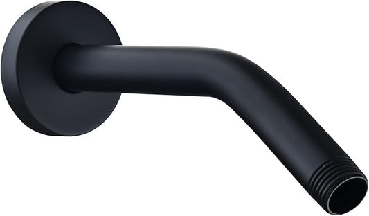 123815BL Replacement For Moen 8 Inches Anti-leakage Ceiling Wall Mounted Bend Accessories-Basic Shower Arm and Flanged,Made of Solid Brass,Matte Black