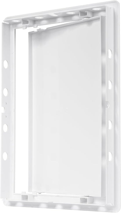 8" x 12" White Plastic Access Panel. Service Shaft Door Panel. Plumbing, Electricity, Heating, Alarm Wall Access Panel for Drywall. Bathroom Services Access Hole Cover.
