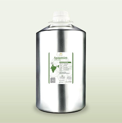 Spearmint Essential Oil - Direct from Essential Oils India - Steam Distilled - Aceite Esencial de Menta Verde for Aromatherapy, Massage, Diffuser, DIY Candle and Soap Making - 22lbs
