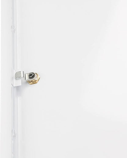8" x 16" Lockable White Metal Access Door - Service Shaft Panel with Key for Plumbing, Electricity, Heating, Alarm & Bathroom Services