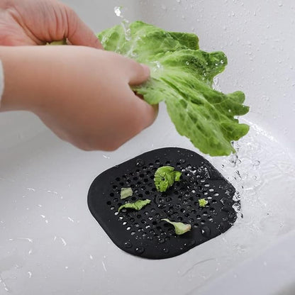 2 Pack Drain Hair Catcher Silicone Drain Protector Hair Stopper with Suction Cup for Shower Kitchen Bathroom White Grey