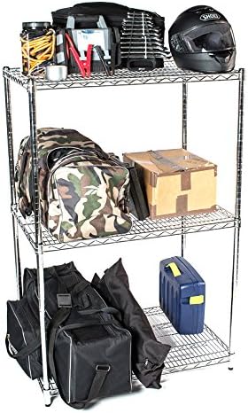 Omega 21" Deep x 30" Wide x 54" High 3 Tier Chrome Starter Shelving Unit