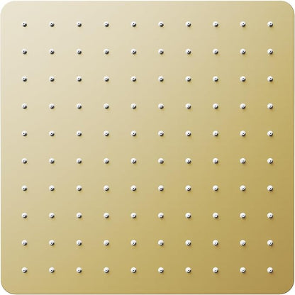 VBFF-Shower Head,rain shower head, 12 inch- Square Shower Head, 1.8 GPM Flow Rate, rainfall showerhead,VBFF09 (Brushed Gold)
