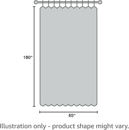 YISURE White Clawfoot Tub Shower Curtain Liner 180x65 Inch, 360 Shower Curtain Short Length PEVA Wrap Around Bath Tub Curtain with 6 Bottom Magnets for Bathroom Freestanding Tub