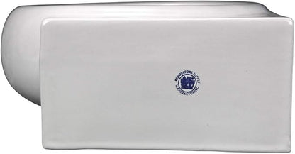 Renovators Supply Manufacturing Carlingwood Corner Wall Mounted Bathroom Sink 17 in. White Ceramic Oval Wall Hung Floating Vessel Sink with Overflow and Single Faucet Hole