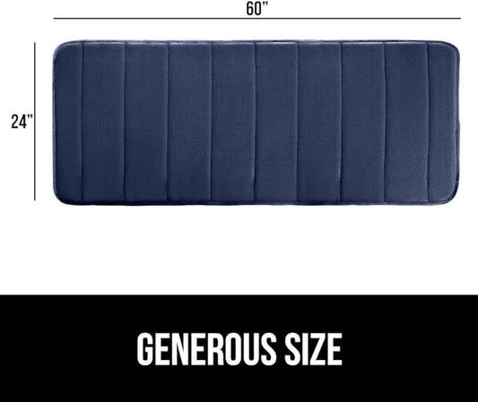 GORILLA GRIP Memory Foam Bath Mat, Soft Absorbent US Designed Bathroom Rug, Gripping Dots Machine Washable Bathmat, Cushioned Floor Mats, Shower Sink Rugs Room Décor Accessories, 60x24 Navy Blue