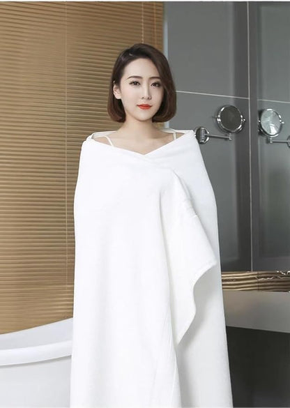Bath Sheet,Oversized Bath Towel,Beach Towel, 40x73 inches, Extra Large,100% Luxury Cotton, Super Soft & Absorbent (White, Extral Large)