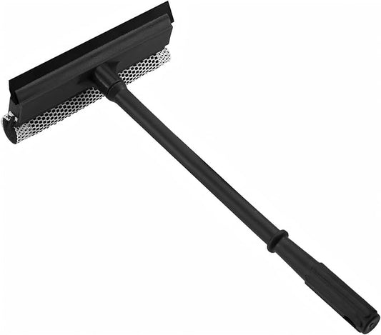 15.9" Plastic Handle Window Squeegee for Home, 2-in-1 Auto Window Cleaner with Sponge Car Windshield Squeegee for Gas Station, Shower, Glass & Outdoor