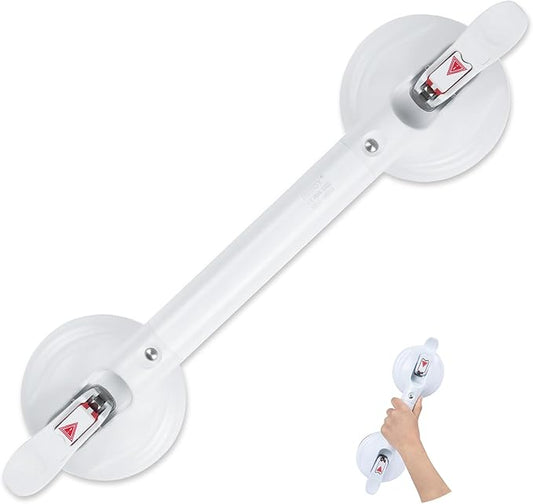 19inch Upgrade Suction Shower Grab Bar, Portable Shower Handle Bar Suction Grip Bar Bathtub Handle with Strong Hold Suction Cup Fitting and Rapid Release for Bathroom(Max Capacity :300lb