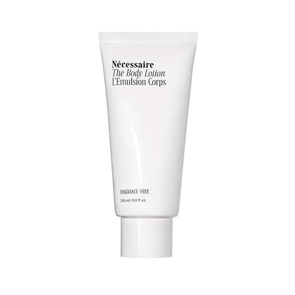 Nécessaire The Body Lotion Fragrance-Free — Unscented Multi-Peptide Body Moisturizer for Women + Men – Non-Comedogenic Lotion for Sensitive Skin – 200 ml/6.8 fl oz