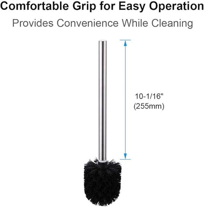 Angle Simple Toilet Brushes, Toilet Bowl Scrubber Brush Head 3 PCS with Cleaner Wand for Bathroom Restroom