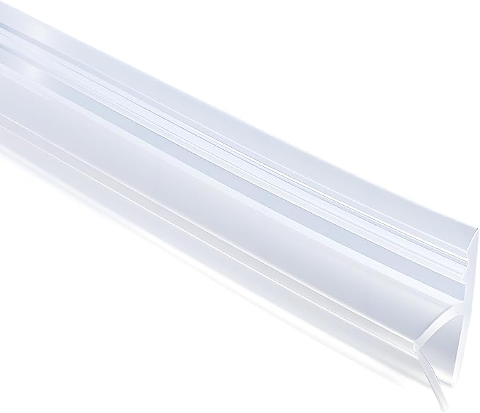 Shower Door Side Seal Strip,39 Inch H-Type Frameless Shower Door Seal, H-Type Shower Door Sweep for 5/16"(8mm) Thick Glass