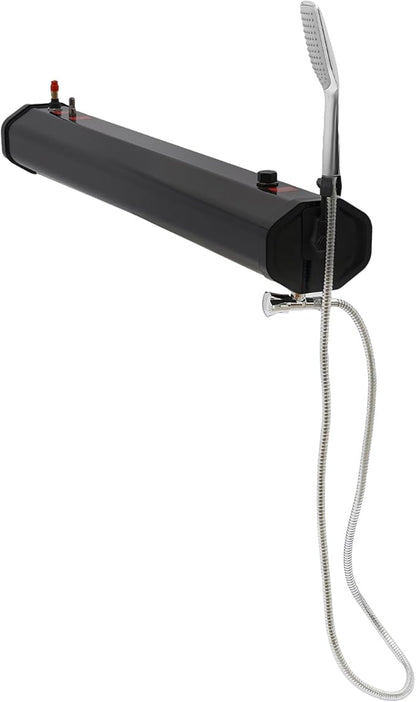 Pressurized Water Tank Portable Roof Rack Water Tank Over-Landing Pressurized Water Tank on Off-Road Vehicle with Shower, Hose & Storage Bag for Camping, Water Storage