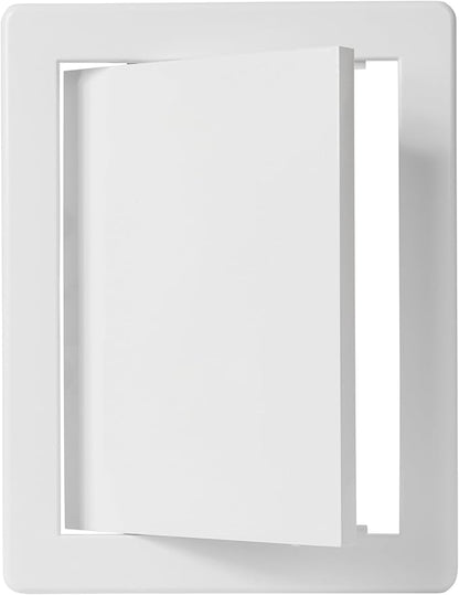 6" x 8" White Plastic Access Panel. Service Shaft Door Panel. Plumbing, Electricity, Heating, Alarm Wall Access Panel for Drywall. Bathroom Services Access Hole Cover. (6" x 8")
