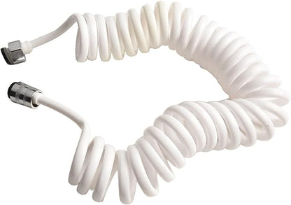 Spring Flexible Shower Hose, Bathroom Spiral Flexible Telescopic Shower Hose Spring Replacement Shower Hose for Toilet Faucet, Bidet Sprayer(300cm White)