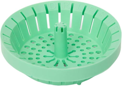 Kitchen Sink Strainer 3.25" - Dripsie Anti-Clog Food Catcher, Flexible Drain Basket, Dishwasher Safe, Standard Fit, Made in USA (1-Pack Green)