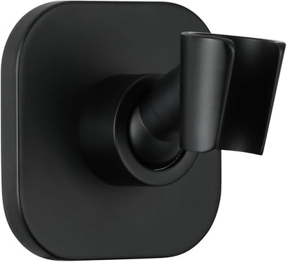 G-Promise All Metal Handheld Shower Head Holder, Adjustable Wall Mount Shower Wand Bracket, Strong Adhesive Disc Mount or Drill Installation (Matte Black)