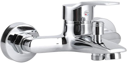 GLOGLOW G1/2in Thread Copper Shower Faucet, Wall Mounted Triple Mixer Tap with Single Lever Design, Electroplated Mirror Surface for Bathroom Bathtub
