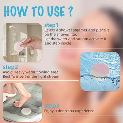 48pcs Aromatherapy Shower Steamers - Relaxation Birthday Christmas Set for Women and Men, Shower Bombs Tablets for Stress Relief and Self Care, Luxury Home Spa