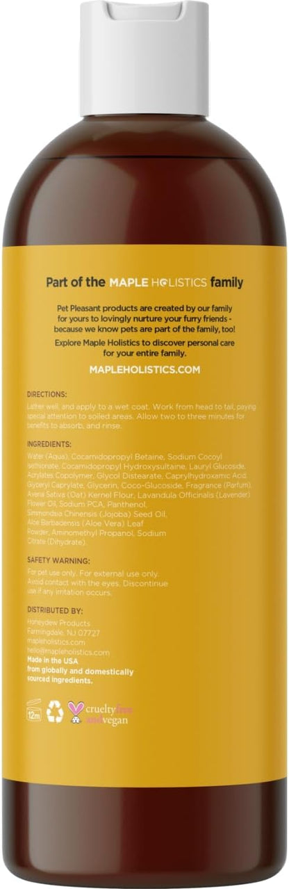 Soothing Oatmeal Shampoo for Dogs - Cleansing and Moisturizing Aloe & Oatmeal Dog Shampoo for Smelly Dogs of all Ages & Breeds - Gentle Sulfate and Paraben Free Dog Wash Made in USA (Sweet Cherry)