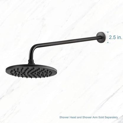 OFFO Shower Arm with Flange, 24 in Oil Rubbed Bronze Wall Mount Replacement Angle Shower Head Arm Wall-Mounted For Fixed Shower Head & Handheld Showerhead