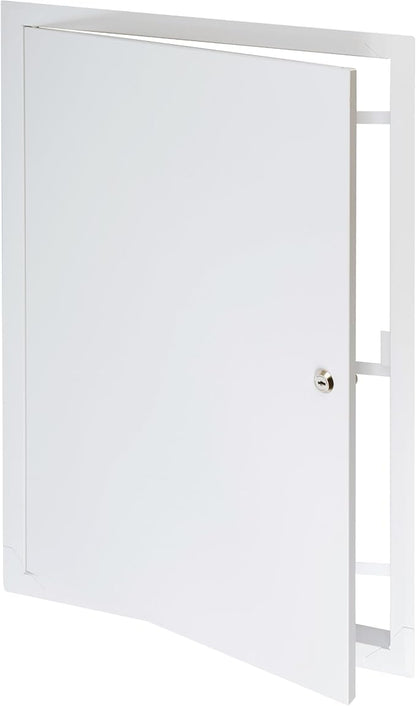 16" x 24" Lockable White Metal Access Panel. Service Shaft Door Panel with Key. Plumbing, Electricity, Heating, Alarm Wall Access Panel for Drywall. Bathroom Services Access Hole Cover.
