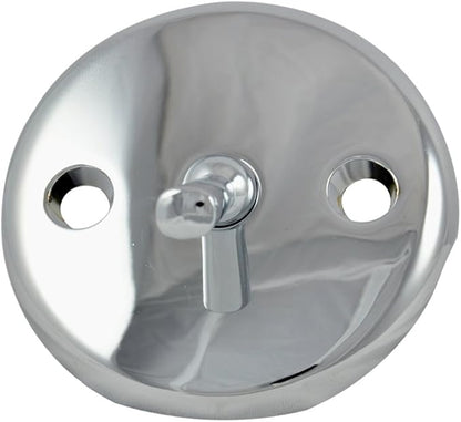 DANCO Bath Tub Overflow Plate with Trip Lever, Chrome, 1-Pack (80991), 2 Inches