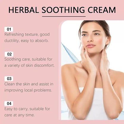 Herbal Body Care Cream - Relieves Dry and Tight Skin, Soothing Skin | Relieves Itching, Rich in Menthol, Calendula & Dendrobium | 1 FL oz (1Pcs)