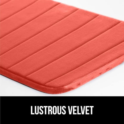 GORILLA GRIP Memory Foam Bath Mat, Soft Absorbent US Designed Bathroom Rug, Gripping Dots Machine Washable Bathmat, Cushioned Floor Mats, Shower Sink Rugs Room Décor Accessories, 30x20 Coral