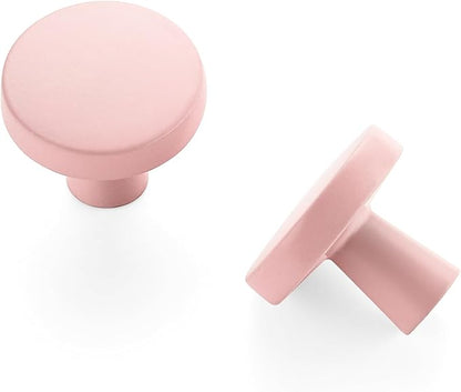 Ravinte 15 Pack Drawer Pulls 1-1/4 Inch Pink Kitchen Cabinet Knobs Solid Round Dresser Handles for Simple Cupboard Hardware