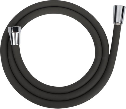 59 Inches Shower Hose Ultra-Soft Silicone Shower Hose Extension Anti-Kink Designed Long Handheld Shower Head Hose Replacement with Brass Insert and Nut Dark Gray