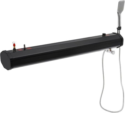 TFCFL 7.93 Gallon Roof Rack Mount Road Shower, High Pressure Outdoor Camping Shower with Long Hose, Portable Camping Solar Shower for Camping, Hiking, Beach, Pet & Gear Cleaning, Black