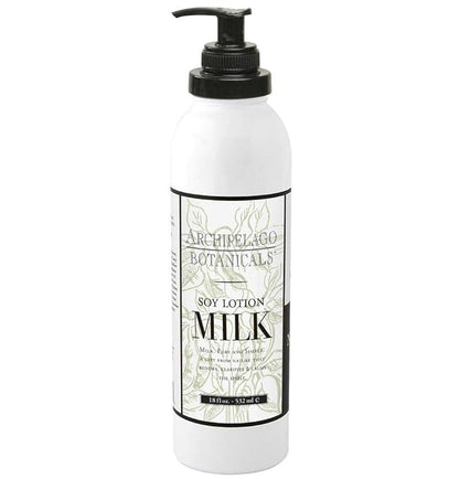 Archipelago Botanicals Soy Milk Lotion for Rehydration and Regeneration, Soy Body Lotion and Moisturizer for Dry or Sensitive Skin, Paraben-Free, Phthalate-Free, 18 oz