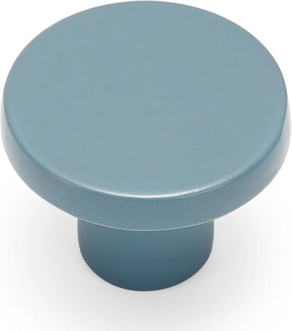 Ravinte 25 Pack Cabinet Knobs Light Blue Kitchen Cabinet Knobs Round Dresser Drawer Pulls Closet Door Pulls 1-1/5 Inch