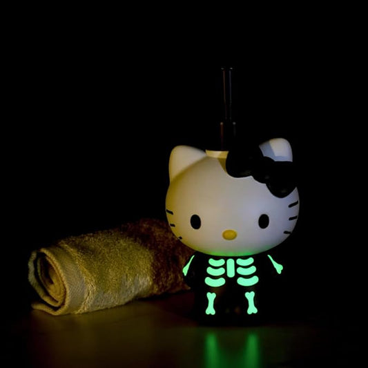 Hello Kitty Glow in The Dark Skeleton Soap/Lotion/Hand Sanitizer Resin Pump Dispenser, 14.11 Ounces, (Officially Licensed Product) by Franco Collectibles