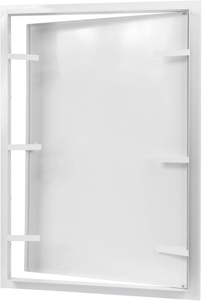 16" x 24" White Metal Access Panel. Service Shaft Door Panel. Plumbing, Electricity, Heating, Alarm Wall Access Panel for Drywall. Bathroom Services Access Hole Cover.
