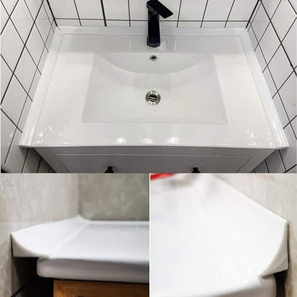 39 inch Water Barrier for Sink, Silicone Rubber Kitchen Water Splash Guard, Bendable Corner Dam Water Retaining Strip for Countertop,Shower, Bathroom,Frameless Shower Threshold Door Bottom Seal Strip