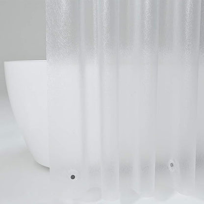 AooHome Shower Stall Curtain Liner for Small Size 36x72 Inch, 8G Eva Half Shower Curtain Frosted Pattern Narrow Standing Single Water Repellent Shower Liner, Semi Transparent