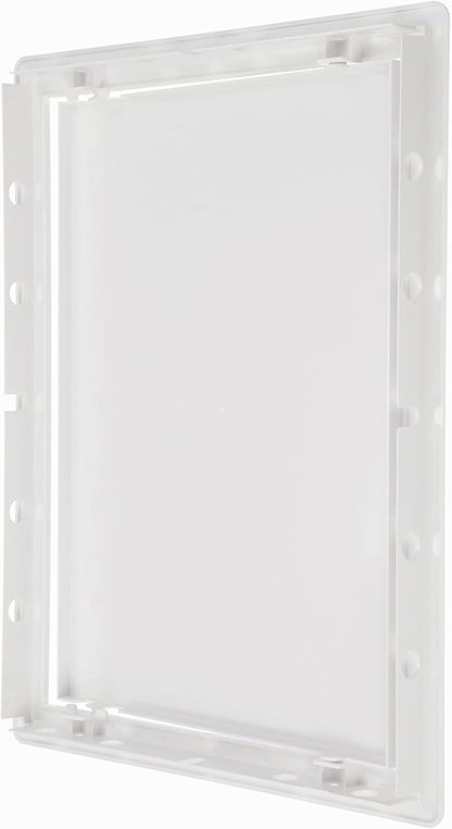 10" x 13" White Plastic Access Panel. Service Shaft Door Panel. Plumbing, Electricity, Heating, Alarm Wall Access Panel for Drywall. Bathroom Services Access Hole Cover.