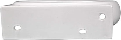 Renovators Supply Manufacturing Carlingwood Corner Wall Mounted Bathroom Sink 17 in. White Ceramic Oval Wall Hung Floating Vessel Sink with Overflow and Single Faucet Hole