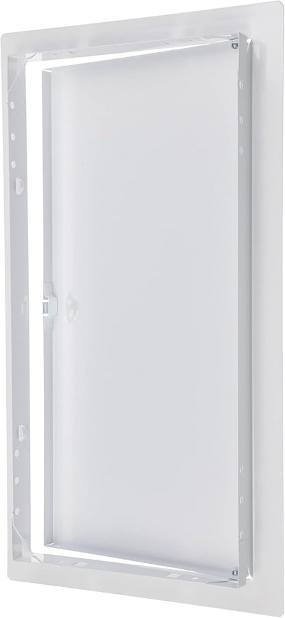 8" x 16" White Metal Access Panel. Service Shaft Door Panel. Plumbing, Electricity, Heating, Alarm Wall Access Panel for Drywall. Bathroom Services Access Hole Cover.