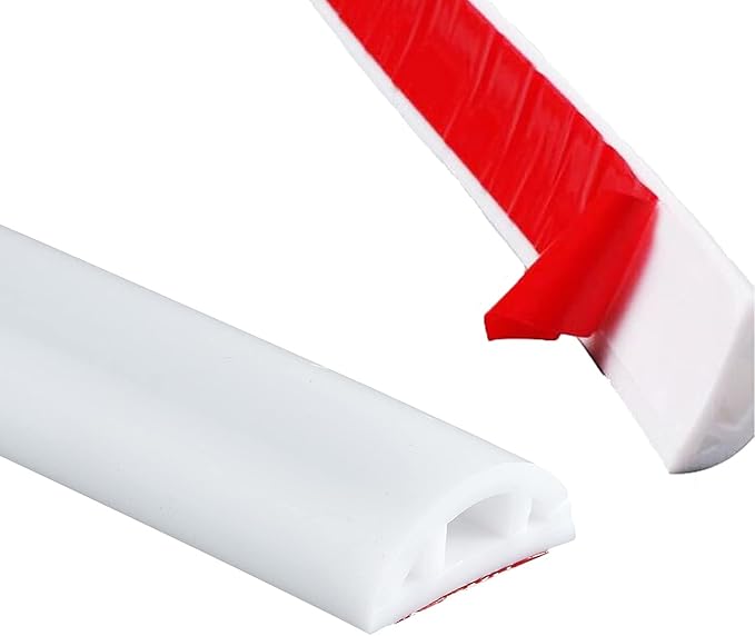Bathroom Foldable Block water Stopper sealing strip shower threshold dam Self-adhesive silicone shower barrier (72 Inch)