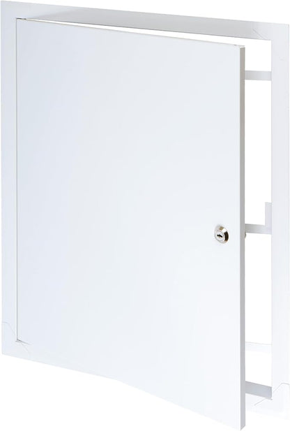 16" x 20" Lockable White Metal Access Panel. Service Shaft Door Panel with Key. Plumbing, Electricity, Heating, Alarm Wall Access Panel for Drywall. Bathroom Services Access Hole Cover.