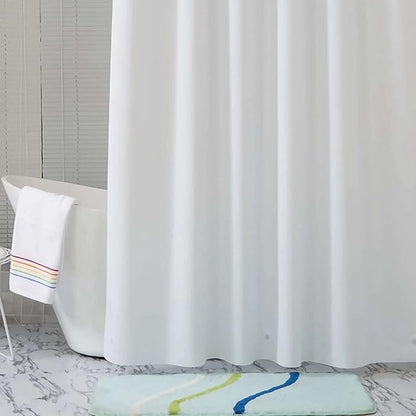 White Shower Curtain Liner 72 x 72 inch Plastic Shower Liner Washable Inside Shower Curtain Liner PEVA Shower Curtains for Bathroom with Magnets and Rustproof Metal Grommet Holes