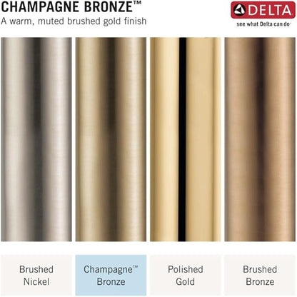 Delta Arvo 14 Series Brushed Gold Bathtub Shower Faucet Set with In2ition 2-in-1 Dual Shower Head with Handheld Spray Combo, Valve Trim Kit, Champagne Bronze 144840-CZ-I (Valve Included)