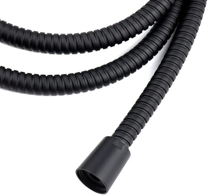 60-inch Extra Long Shower Hose Replacement, 304 Stainless Steel Long Hand Held Shower Hose With Brass Fitting (60inch, Black)